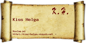 Kiss Helga névjegykártya